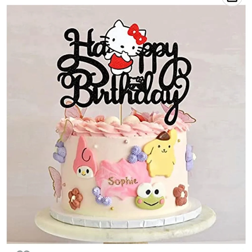 NWT 2pc Hello Kitty Table Cloth & Cake Topper